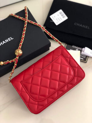 Chanel AP1450 Wallet on Chain Lambskin A33814 Red - Default Title - View 2