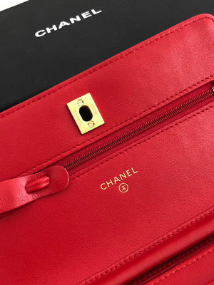 Chanel AP1450 Wallet on Chain Lambskin A33814 Red - Default Title - View 8