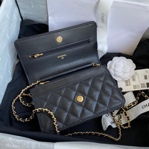 Chanel AP0250 Wallet on Chain Lambskin A33814 Black - Default Title - View 5