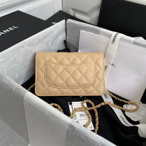 Chanel AP0250 Wallet on Chain Lambskin A33814 apricot - Default Title - View 2