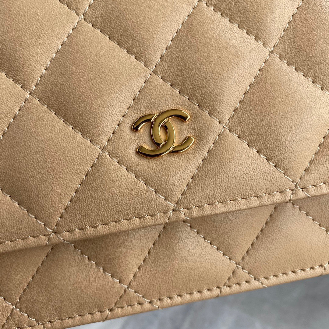 Chanel AP0250 Wallet on Chain Lambskin A33814 apricot - Default Title - View 3
