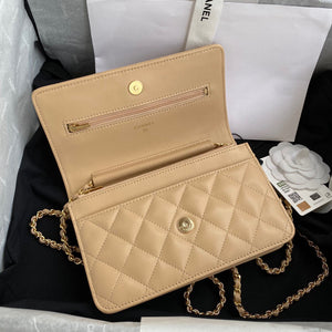 Chanel AP0250 Wallet on Chain Lambskin A33814 apricot - Default Title - View 6