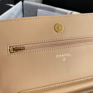 Chanel AP0250 Wallet on Chain Lambskin A33814 apricot - Default Title - View 7