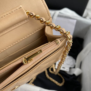 Chanel AP0250 Wallet on Chain Lambskin A33814 apricot - Default Title - View 8