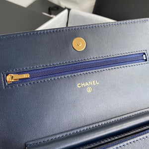 Chanel AP0250 Wallet on Chain Lambskin A33814 navy blue - Default Title - View 6