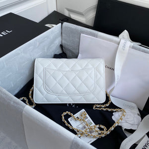 Chanel AP0250 Wallet on Chain Lambskin A33814 White - Default Title - View 2