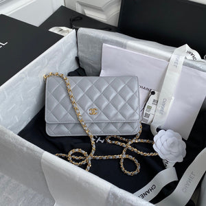 Chanel AP0250 Wallet on Chain Lambskin A33814 Gray - Default Title - View 9