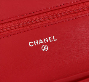 Chanel AP0250 Wallet on Chain Lambskin A33814 Red Silver - Default Title - View 8