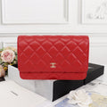 Chanel AP0250 Wallet on Chain Lambskin A33814 Red Gold - Default Title - View 1
