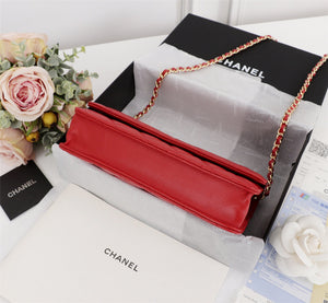 Chanel AP0250 Wallet on Chain Lambskin A33814 Red Gold - Default Title - View 4