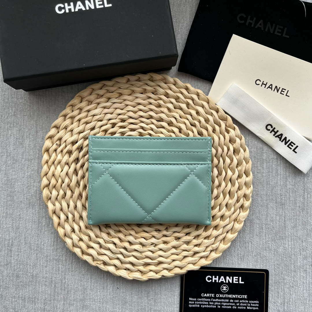 Chanel AP0941 CLASSIC CARD HOLDER Lambskin lake Blue