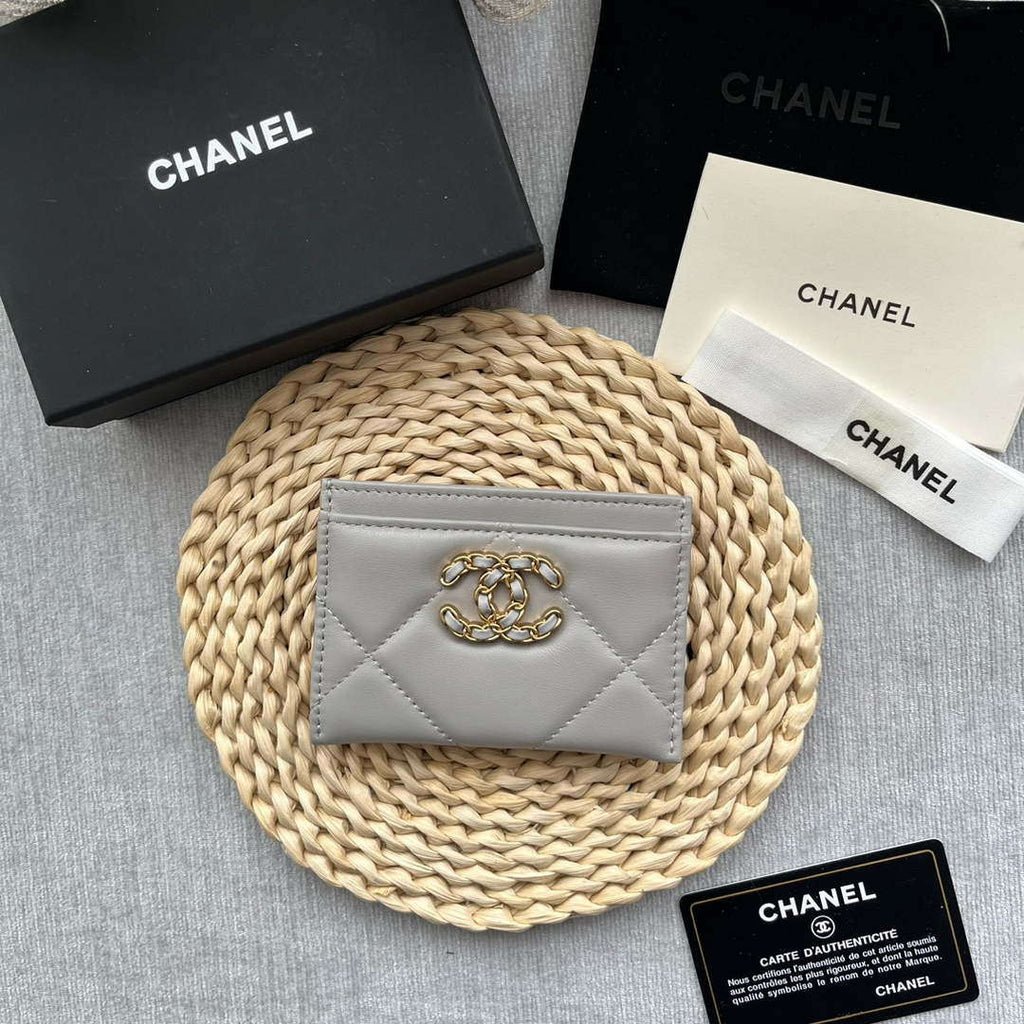 Chanel AP0941 CLASSIC CARD HOLDER Lambskin Gray