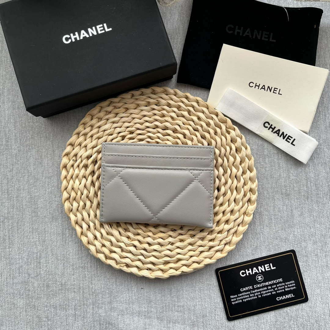 Chanel AP0941 CLASSIC CARD HOLDER Lambskin Gray