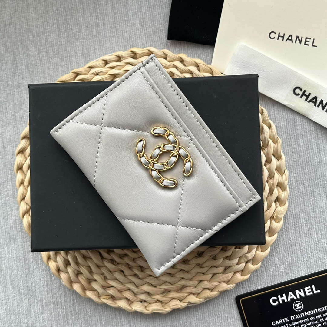 Chanel AP0941 CLASSIC CARD HOLDER Lambskin Gray