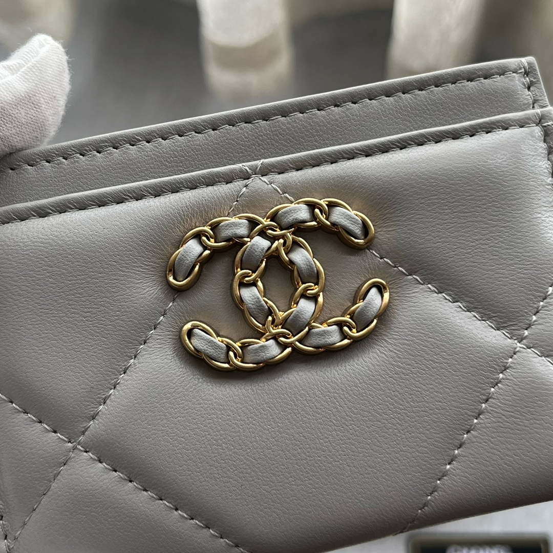 Chanel AP0941 CLASSIC CARD HOLDER Lambskin Gray