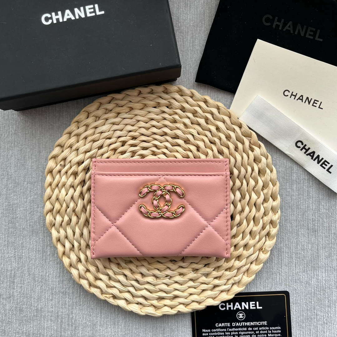 Chanel AP0941 CLASSIC CARD HOLDER Lambskin Pink - Default Title - View 1