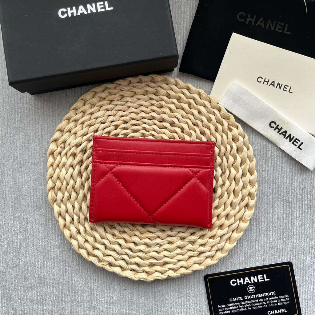 Chanel AP0941 CLASSIC CARD HOLDER Lambskin Red