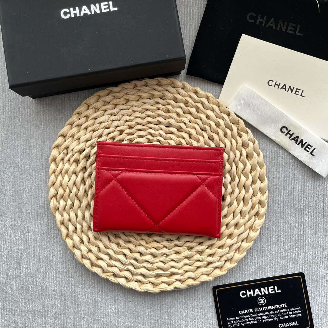 Chanel AP0941 CLASSIC CARD HOLDER Lambskin Red