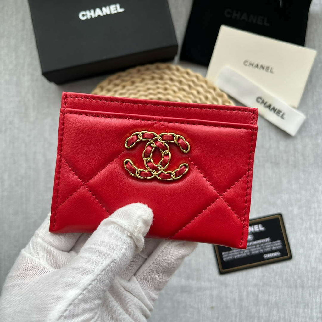 Chanel AP0941 CLASSIC CARD HOLDER Lambskin Red