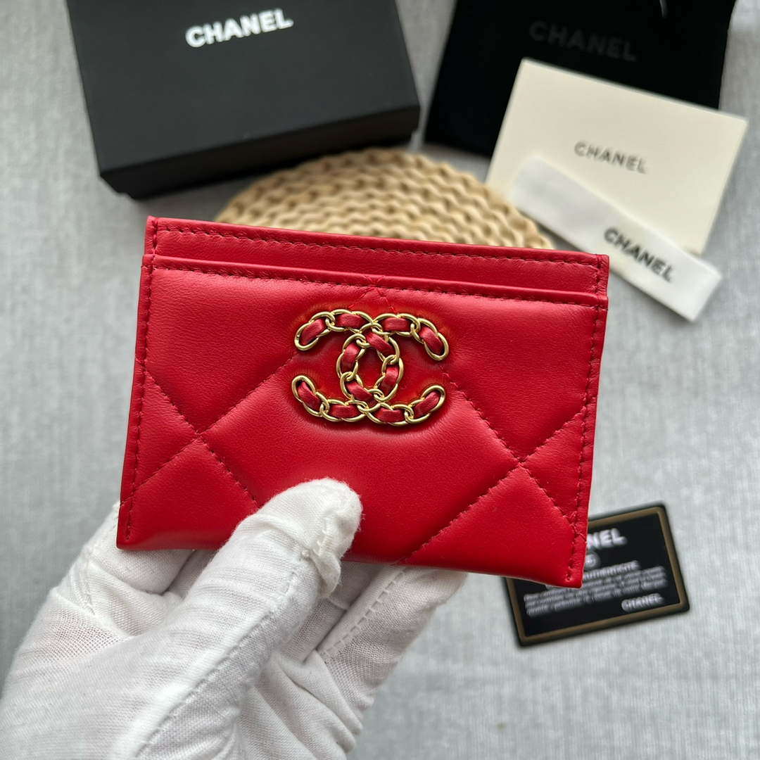 Chanel AP0941 CLASSIC CARD HOLDER Lambskin Red