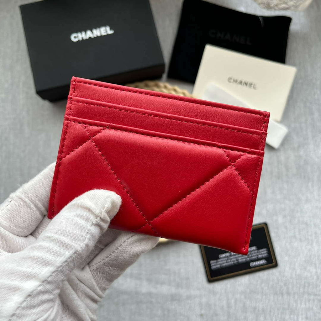 Chanel AP0941 CLASSIC CARD HOLDER Lambskin Red