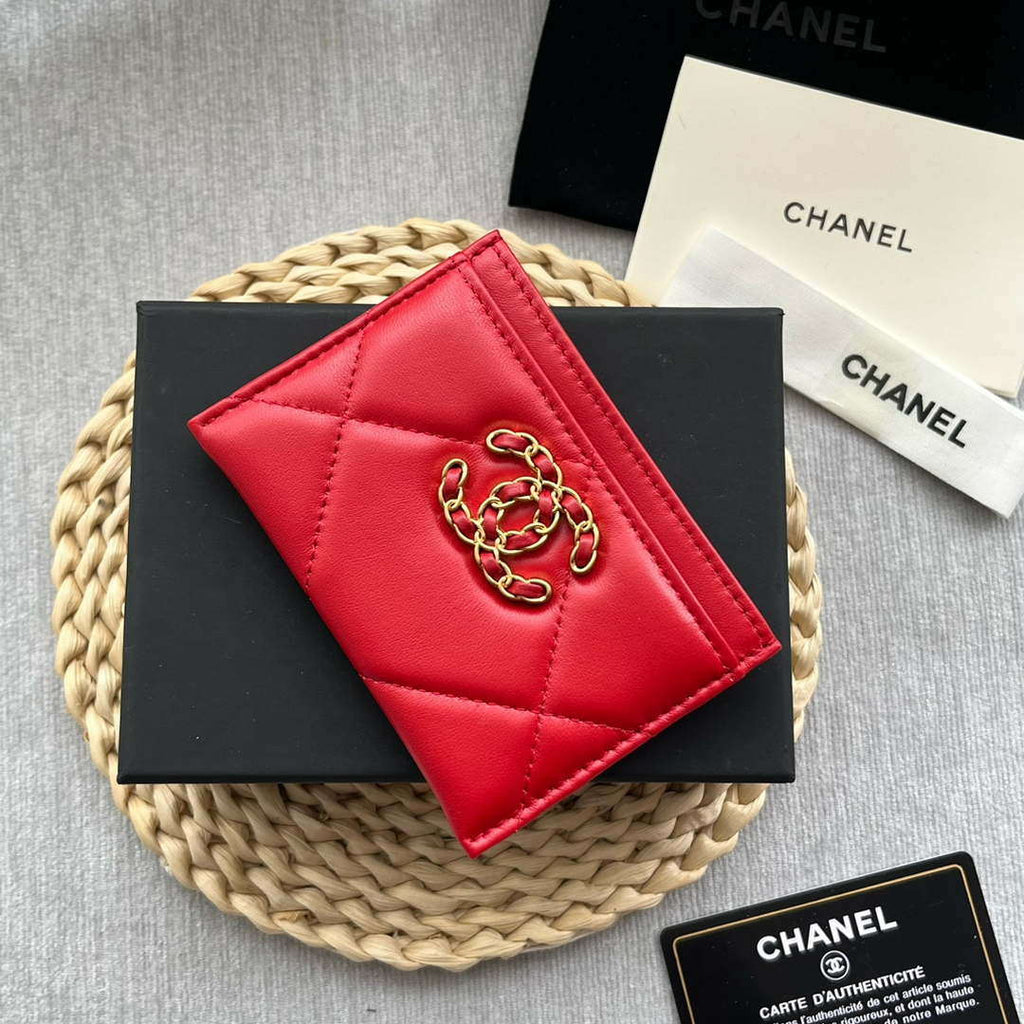 Chanel AP0941 CLASSIC CARD HOLDER Lambskin Red