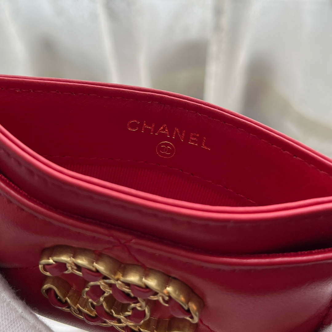 Chanel AP0941 CLASSIC CARD HOLDER Lambskin Red