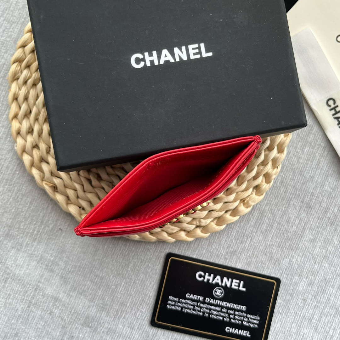 Chanel AP0941 CLASSIC CARD HOLDER Lambskin Red