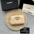Chanel AP0945 CARD HOLDER Lambskin Beige - Default Title - View 1