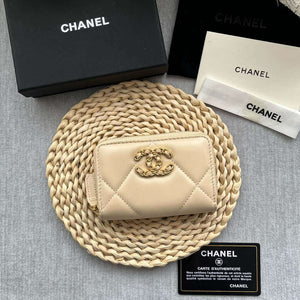 Chanel AP0945 CARD HOLDER Lambskin Beige - Default Title - View 1