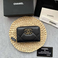 Chanel AP0945 CARD HOLDER Lambskin Black - Default Title - View 1