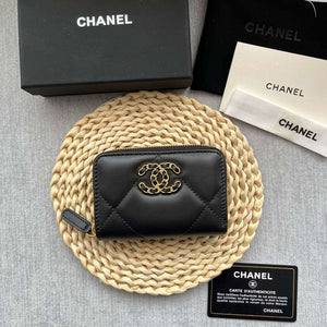 Chanel AP0945 CARD HOLDER Lambskin Black - Default Title - View 1