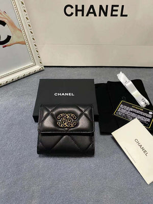 Chanel AP1064 CARD HOLDER Lambskin Black - Default Title - View 1