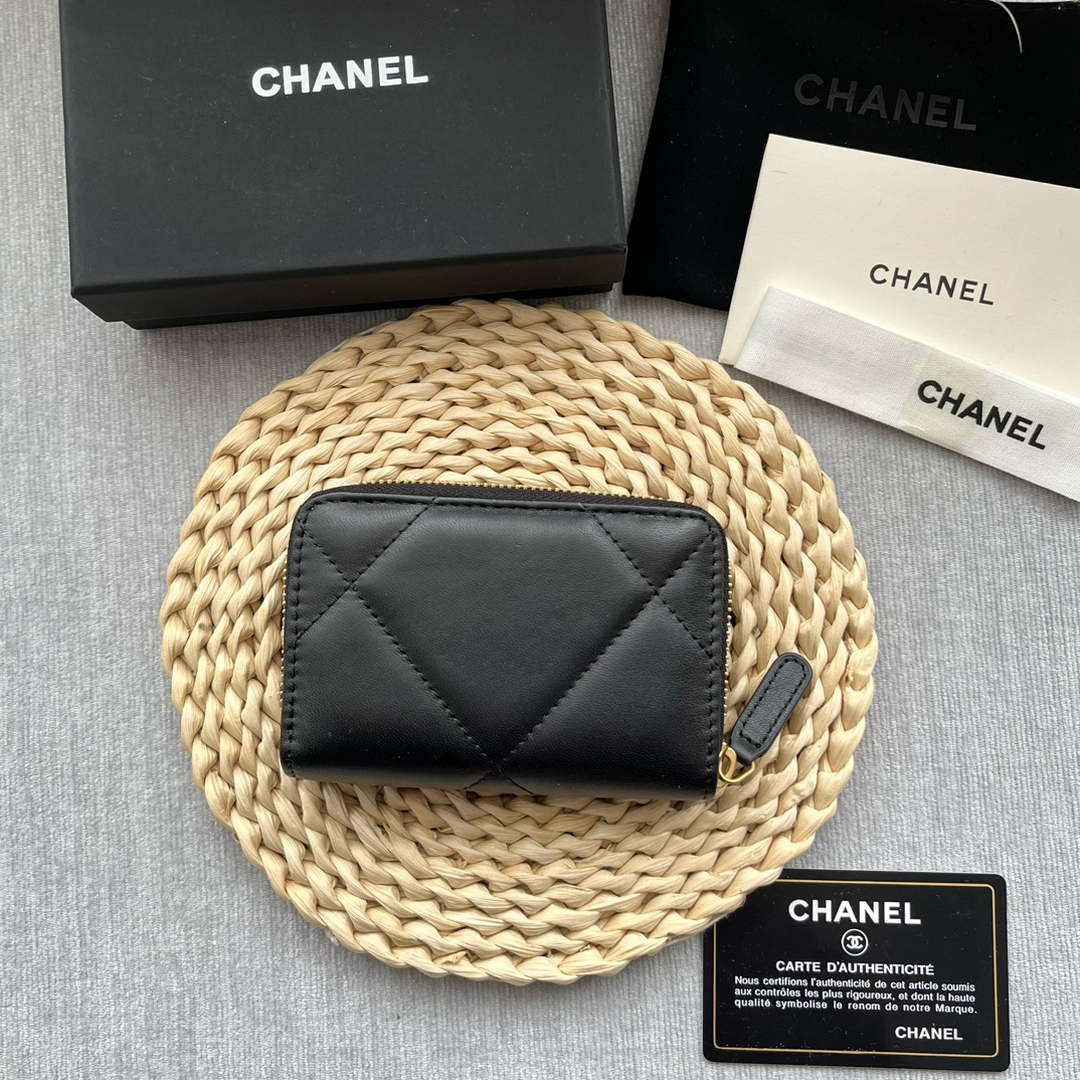 Chanel AP0945 CARD HOLDER Lambskin Black