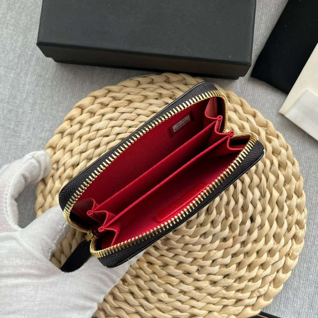 Chanel AP0945 CARD HOLDER Lambskin Black