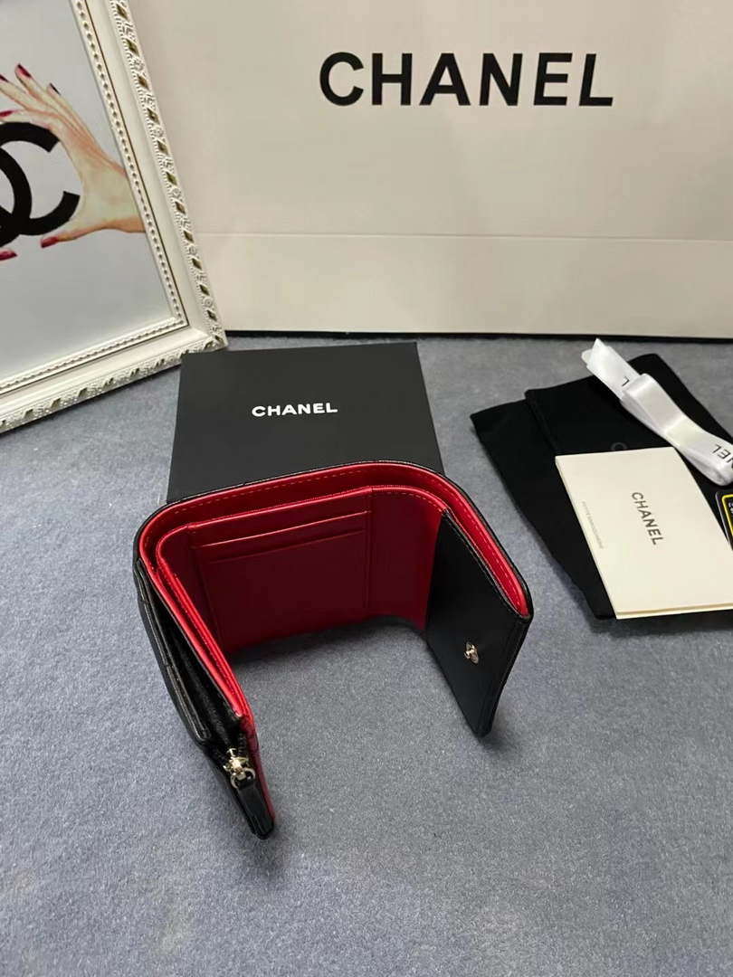 Chanel AP1064 CARD HOLDER Lambskin Black