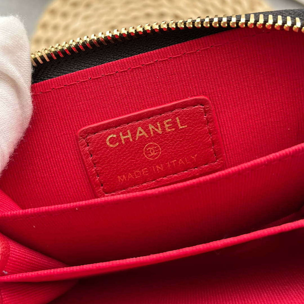 Chanel AP0945 CARD HOLDER Lambskin Black
