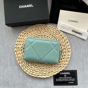 Chanel AP0945 CARD HOLDER Lambskin Blue - Default Title - View 2