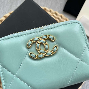 Chanel AP0945 CARD HOLDER Lambskin Blue - Default Title - View 6