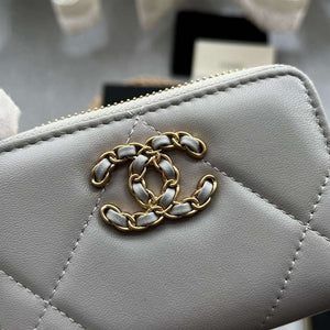 Chanel AP0945 CARD HOLDER Lambskin Gray - Default Title - View 6