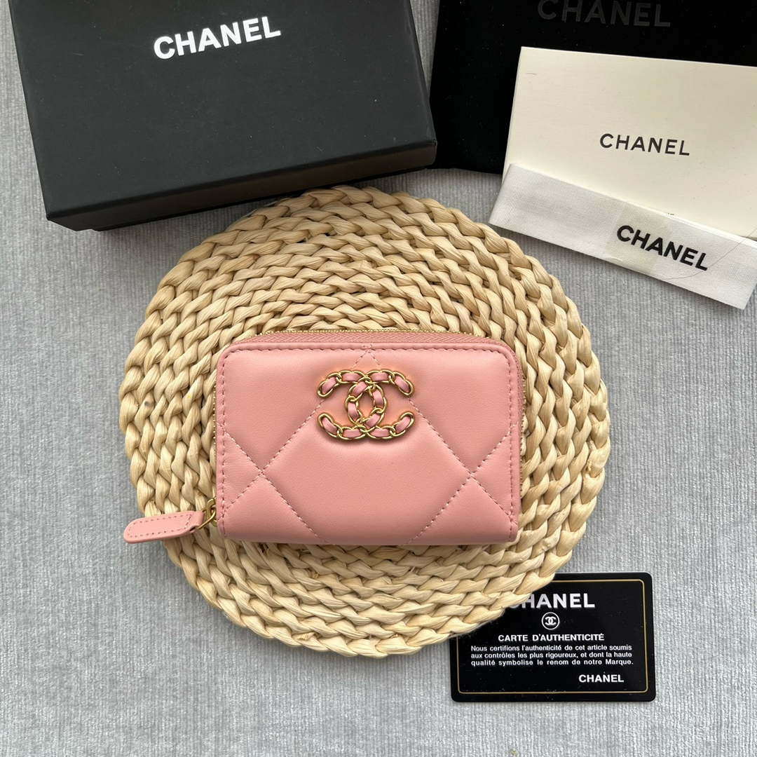 Chanel AP0945 CARD HOLDER Lambskin Pink - Default Title - View 1