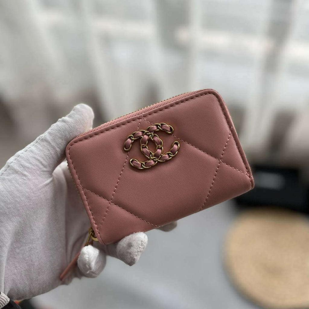 Chanel AP0945 CARD HOLDER Lambskin Pink