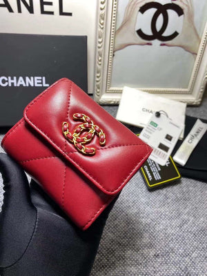 Chanel AP1064 CARD HOLDER Lambskin Red - Default Title - View 4