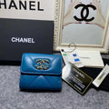 Chanel AP1064 CARD HOLDER Lambskin Sky Blue - Default Title - View 1