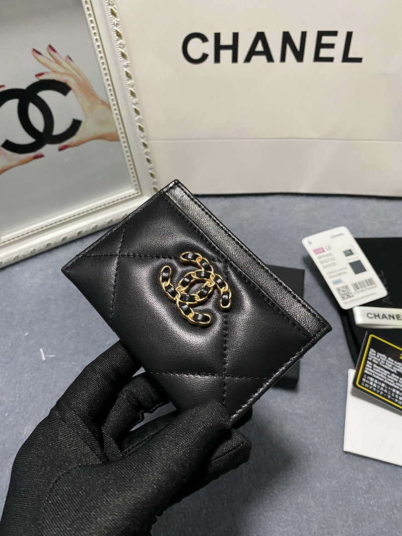 Chanel AP0960 19 CLASSIC CARD HOLDER Lambskin Black