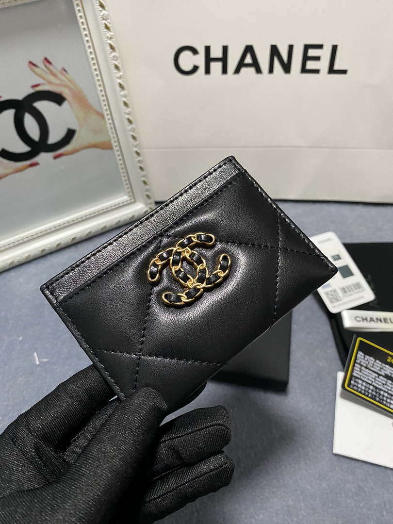 Chanel AP0960 19 CLASSIC CARD HOLDER Lambskin Black