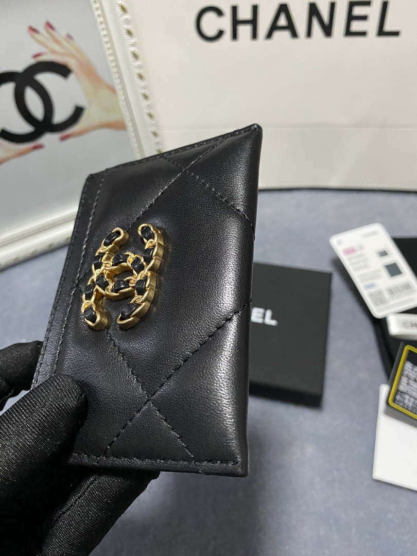 Chanel AP0960 19 CLASSIC CARD HOLDER Lambskin Black
