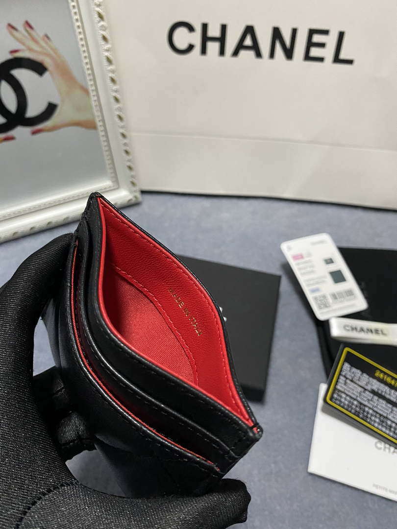Chanel AP0960 19 CLASSIC CARD HOLDER Lambskin Black
