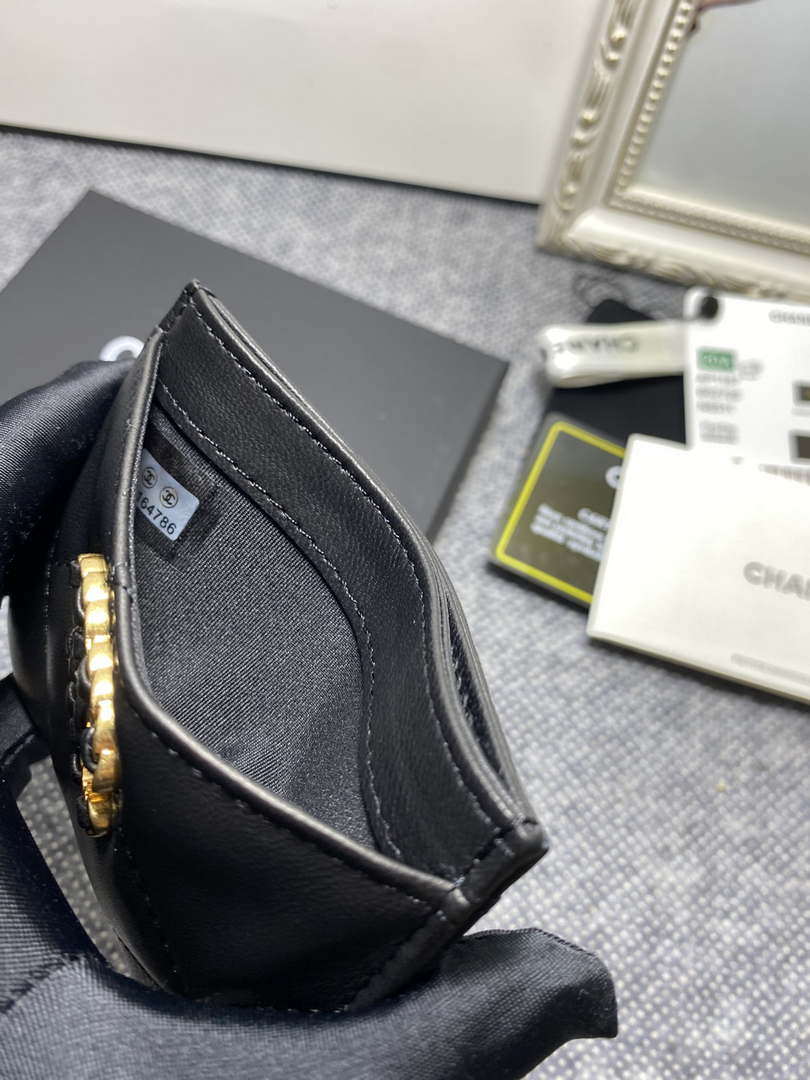 Chanel AP0960 19 CLASSIC CARD HOLDER Lambskin Black