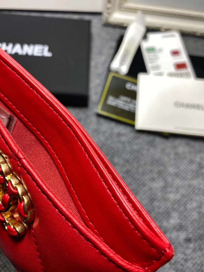 Chanel AP0960 19 CLASSIC CARD HOLDER Lambskin Red